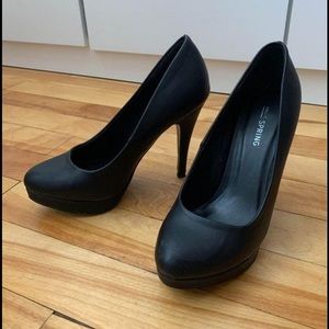 New faux leather heels